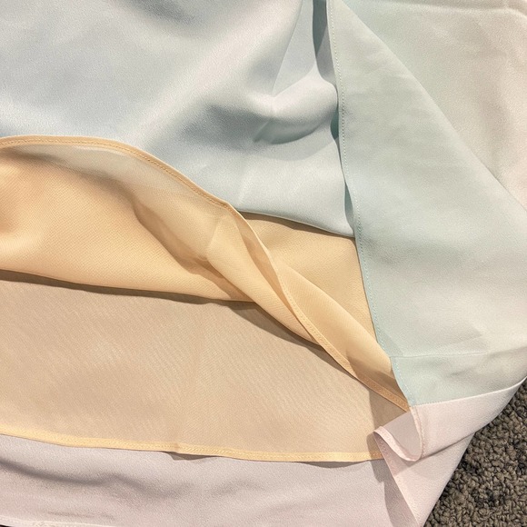 Crosby Teal White Ombre Flowy Skirt NEW Women's Size Small - Picture 5 of 7